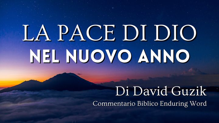 La Pace Di Dio Nel Nuovo Anno