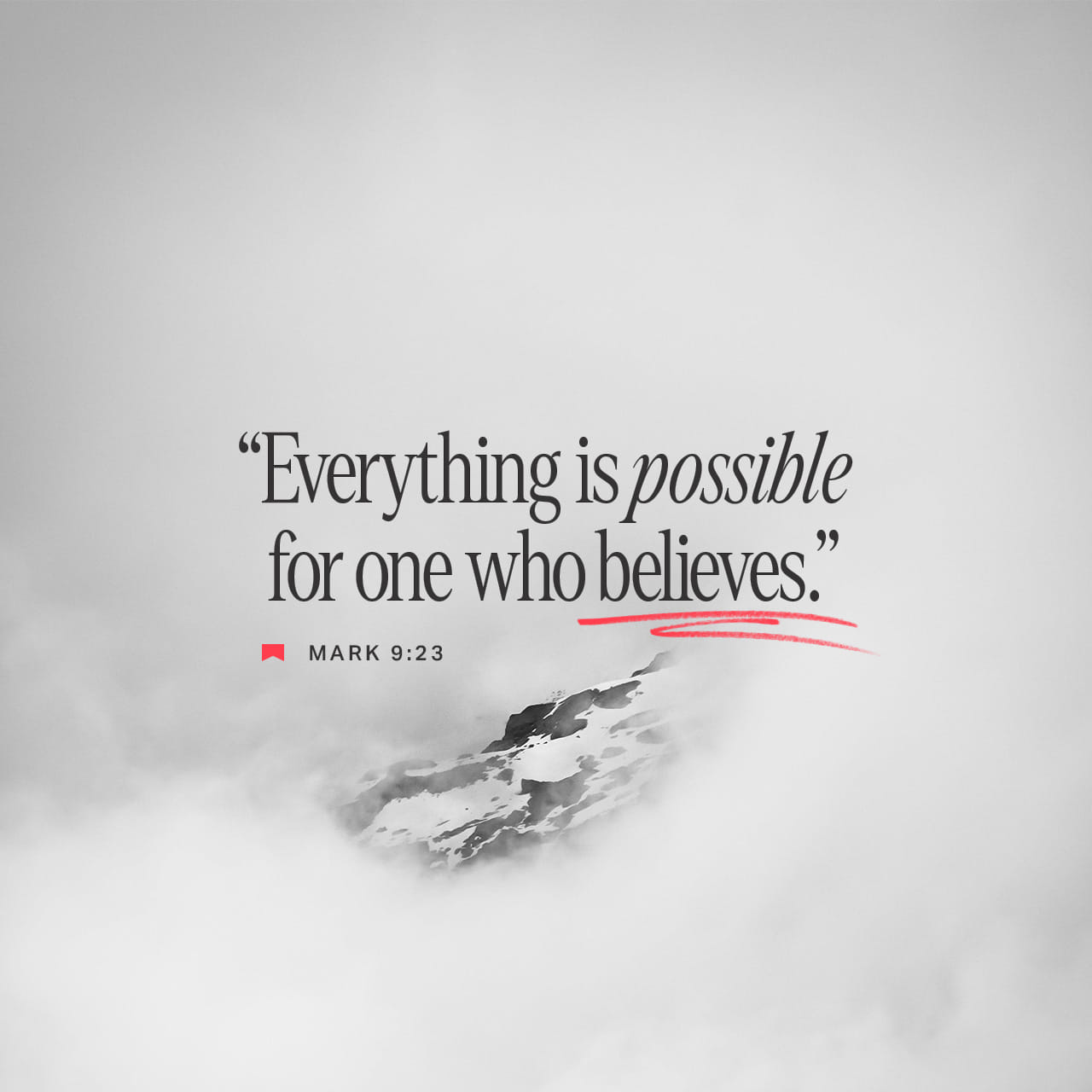 Mark 9:23 Jesus said, “If? There are no 'ifs' among believers. Anything can  happen.” Jesus said unto him, If thou canst believe, all things are  possible to him that believeth. And Jesus