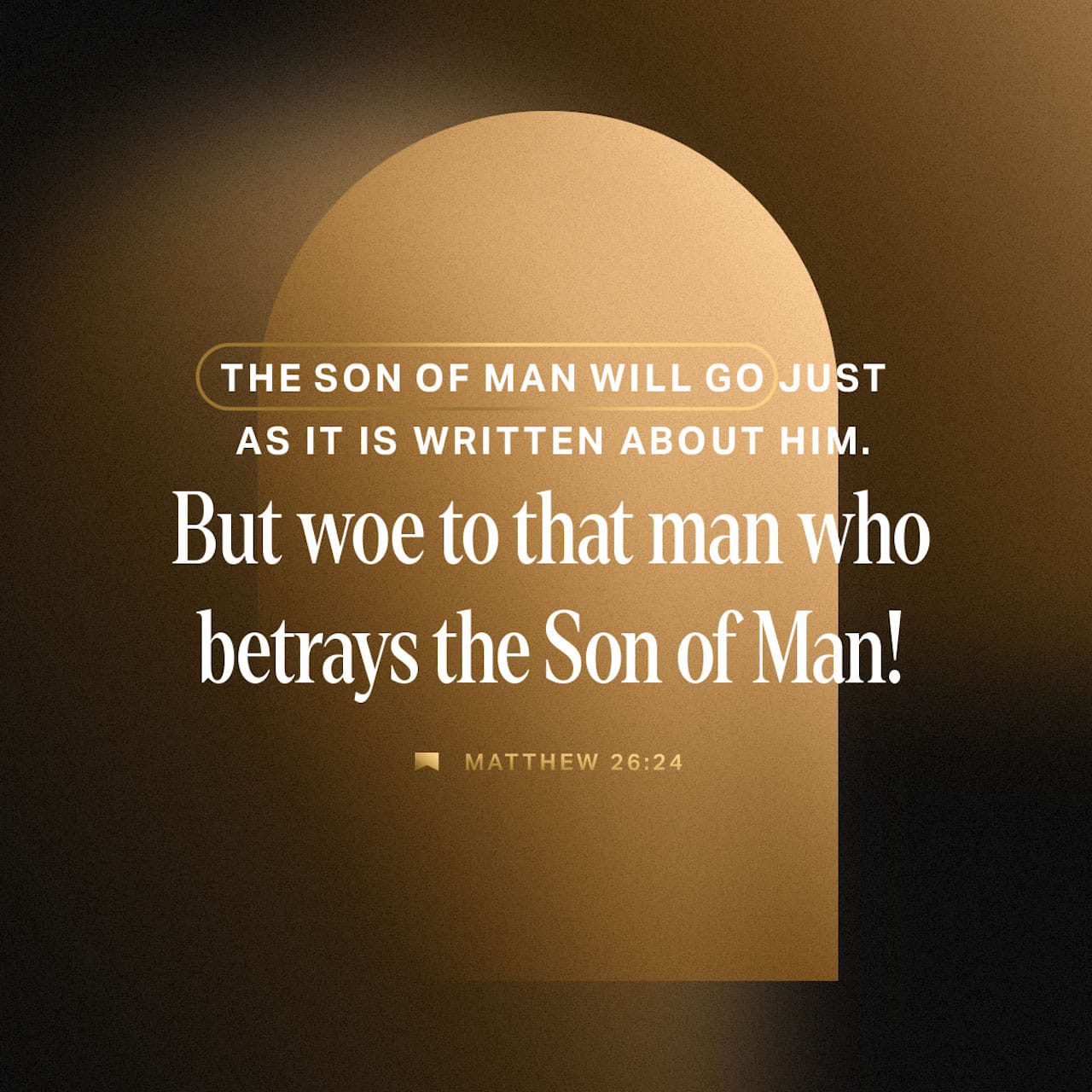 Matthew 26:24-28 The Son of Man will go just as it is written about him ...