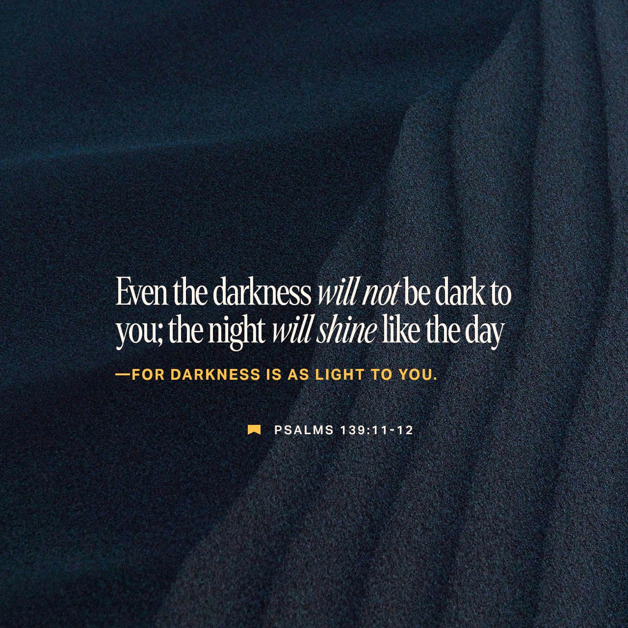 Psalms 139:12 even the darkness will not be dark to you; the night will ...