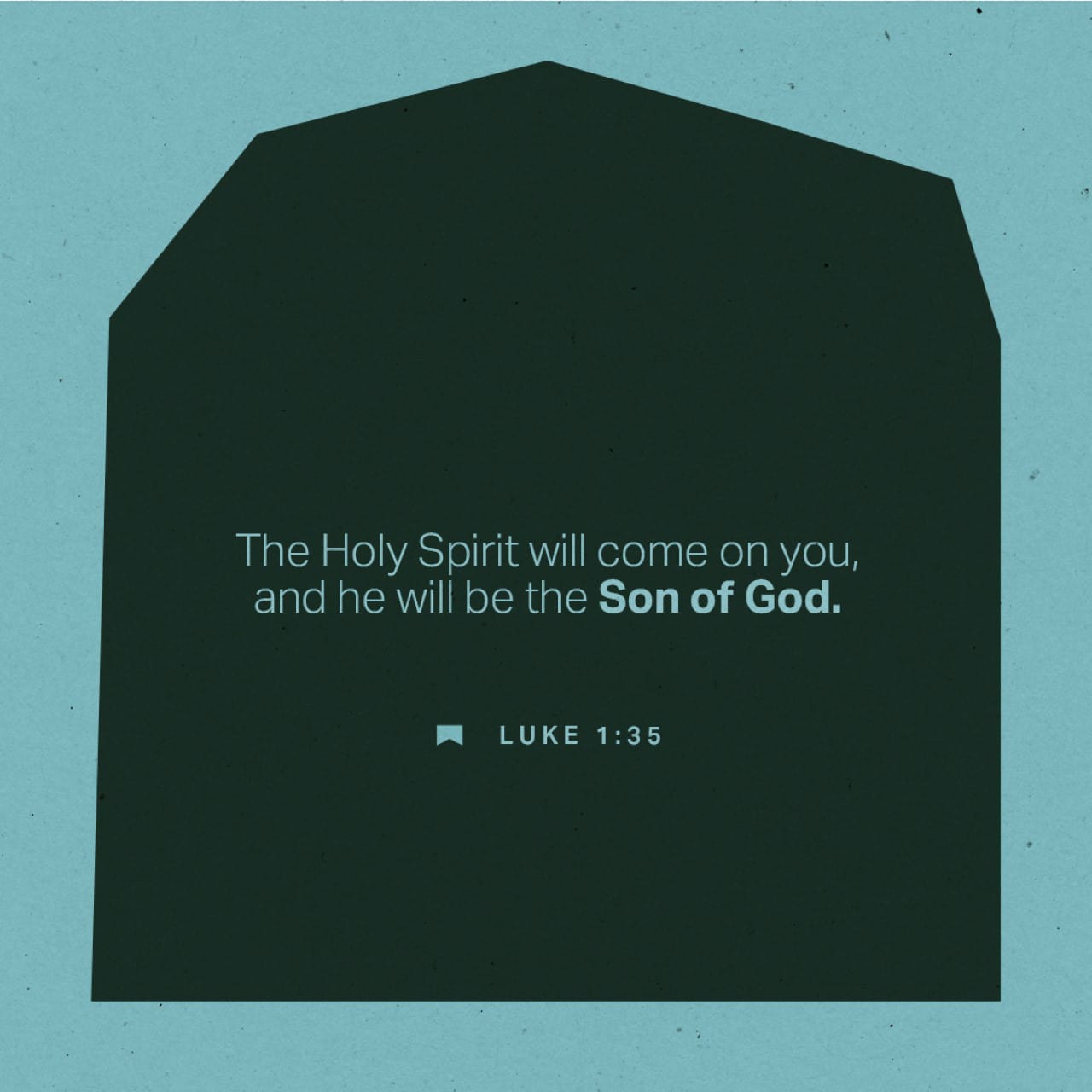 Luke 1:35, 38 And the angel answered her, “The Holy Spirit will come ...