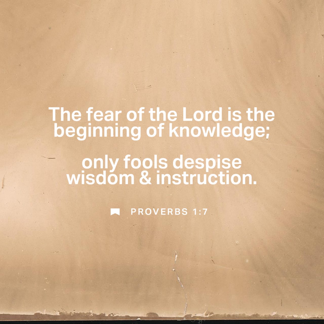 Proverbs 1:7-14 The fear of the LORD is the beginning of knowledge, but ...