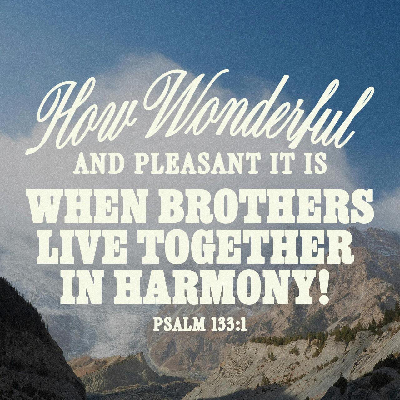 Unite! 

“Behold, how good and pleasant it is when brothers dwell in unity!”
‭‭Psalm‬ ‭133‬:‭1‬ ‭ESV...
