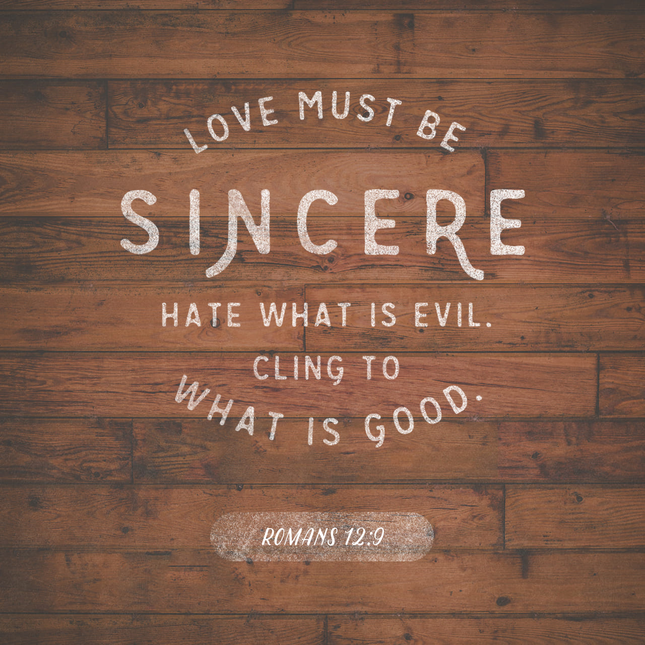 Romans 12 9 Love Must Be Sincere Hate What Is Evil Cling To What Is 