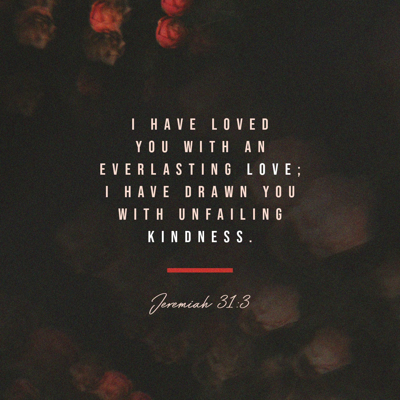 Jeremiah 31 3 The Lord Appeared To Us In The Past Saying I Have Loved You With An Everlasting Love I Have Drawn You With Unfailing Kindness New International Version Niv