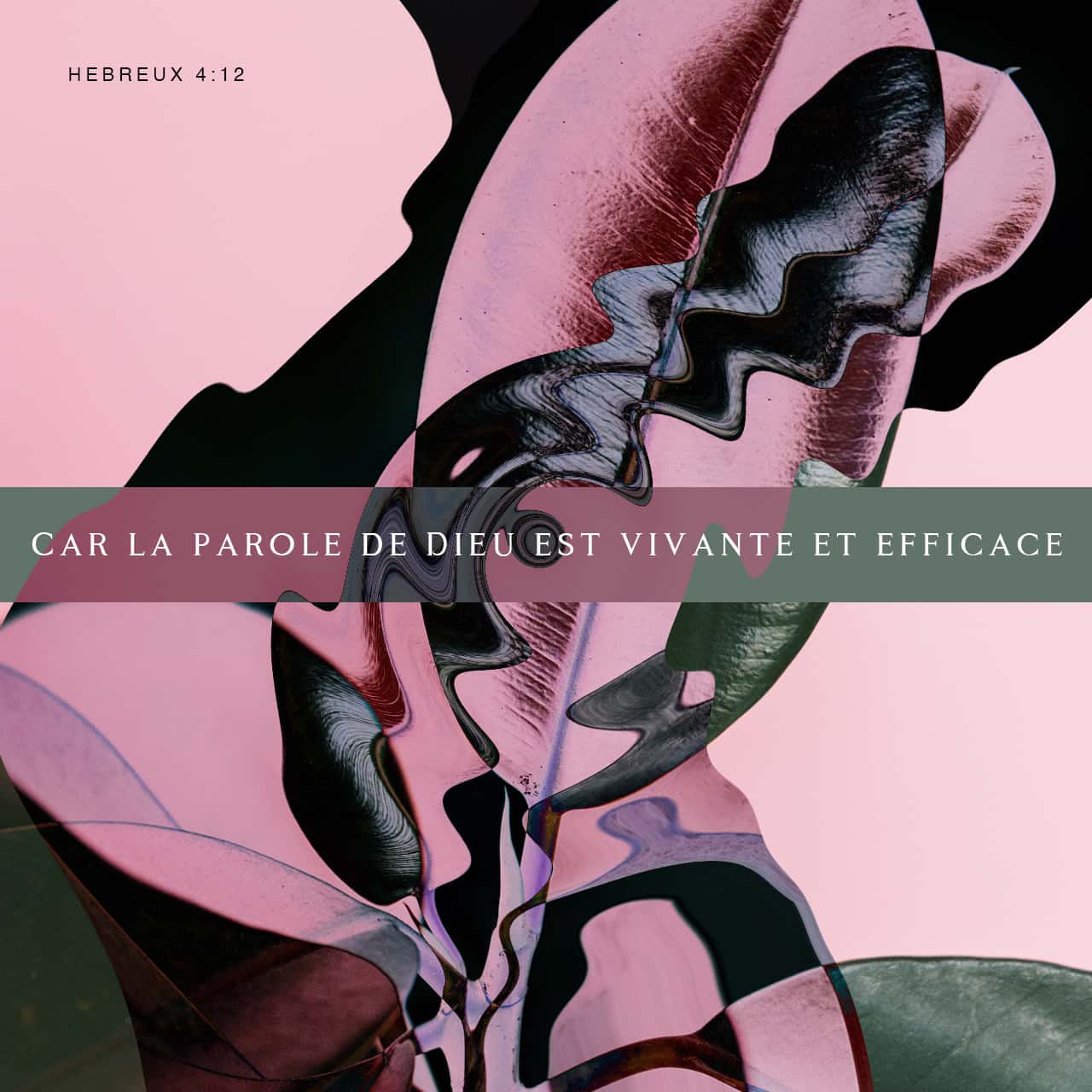 Hébreux 412 Car la Parole de Dieu est vivante et efficace. Elle est