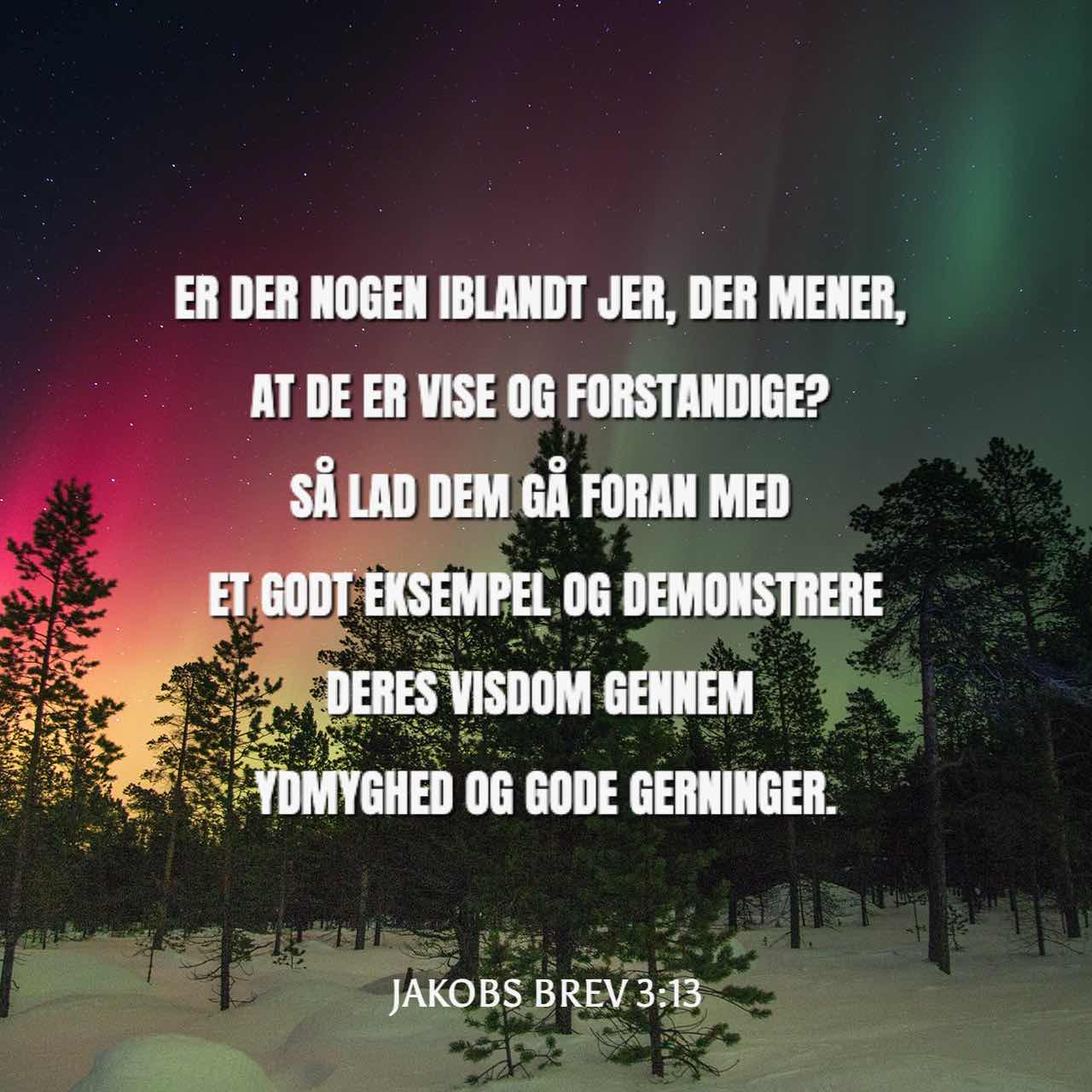 Jakobs Brev 3:13-18 Er der nogen iblandt jer, der mener, at de er vise