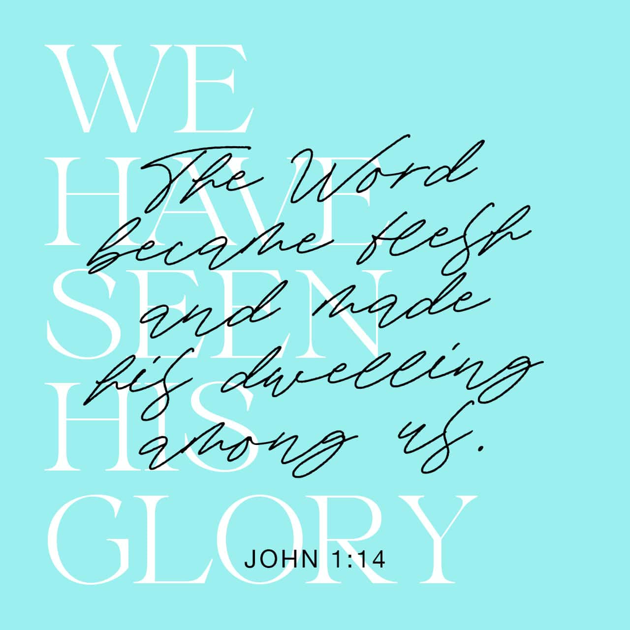 John 1:14 And the Word was made flesh, and dwelt among us, (and we beheld his glory, the glory as of the only begotten of the Father,) full of grace and truth. | King James Version (KJV) | Download The Bible App Now