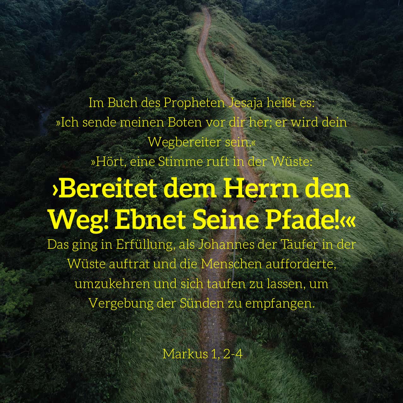 Markus 1:2 Wie Geschrieben Steht In Den Propheten: »Siehe, Ich Sende ...