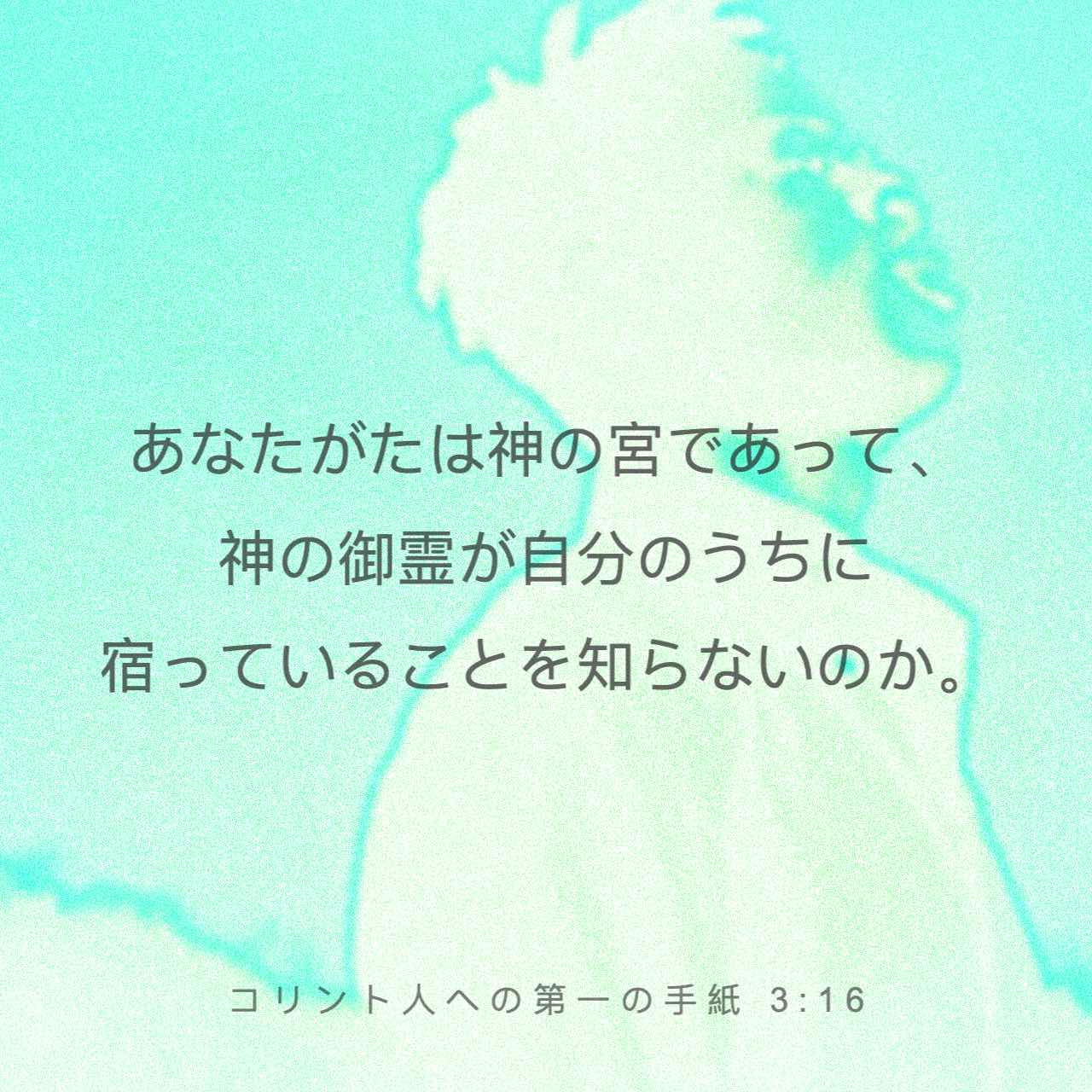 コリント人への第一の手紙 3 16 あなたがたは神の宮であって 神の御霊が自分のうちに宿っていることを知らないのか Colloquial Japanese 1955 Ja1955 聖書アプリを今すぐダウンロード