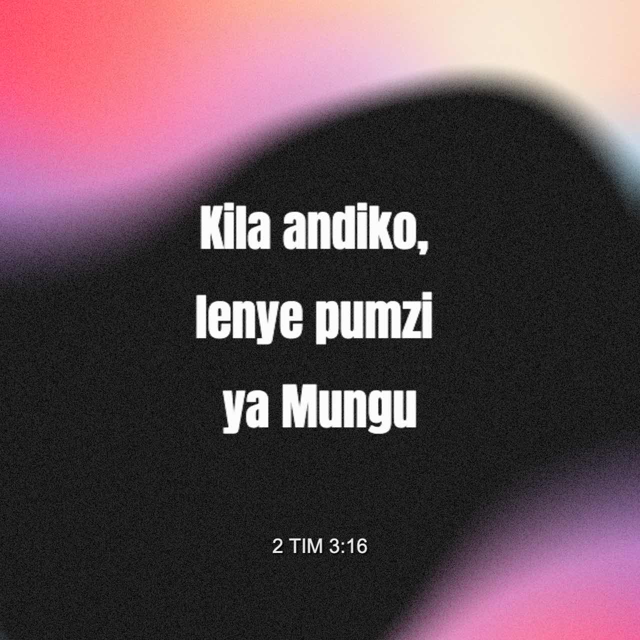 2 Tim 3:16-17 Kila Andiko, Lenye Pumzi Ya Mungu, Lafaa Kwa Mafundisho ...