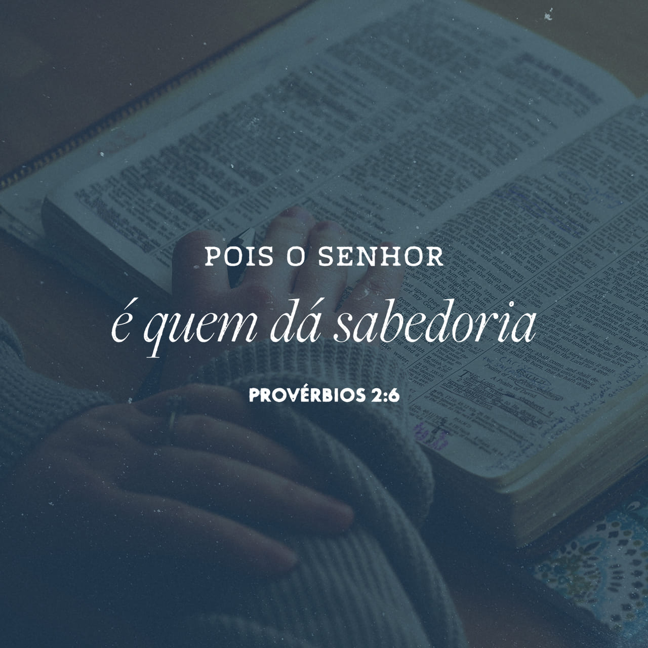 Provérbios 2:6 É O SENHOR Quem Dá Sabedoria; A Sabedoria E O ...