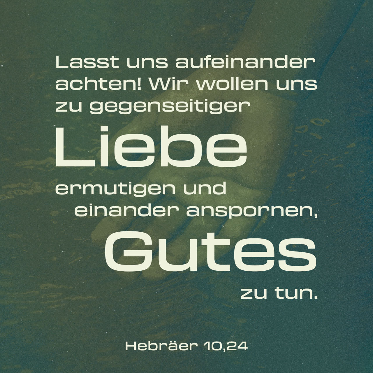 Hebr er 10 24 Lasst Uns Aufeinander Achten Wir Wollen Uns Zu