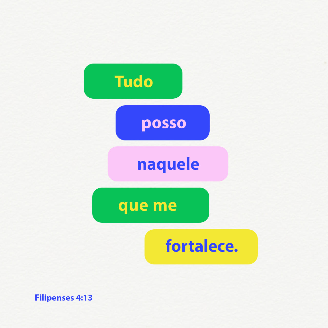 Filipenses 4:13 Com a força que Cristo me dá, posso enfrentar qualquer  situação., Nova Tradução na Linguagem de Hoje (NTLH)