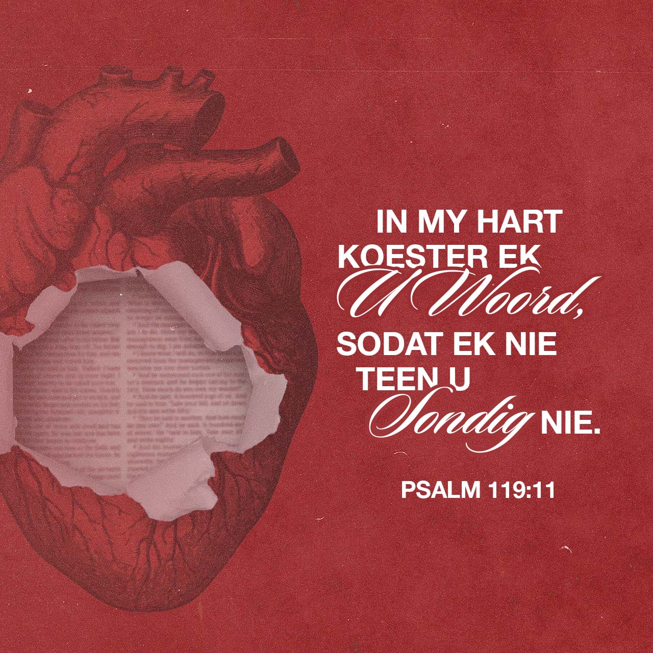 Psalms 119:10-11 Ek wil naby U wees met my hele hart, U moet keer dat ...