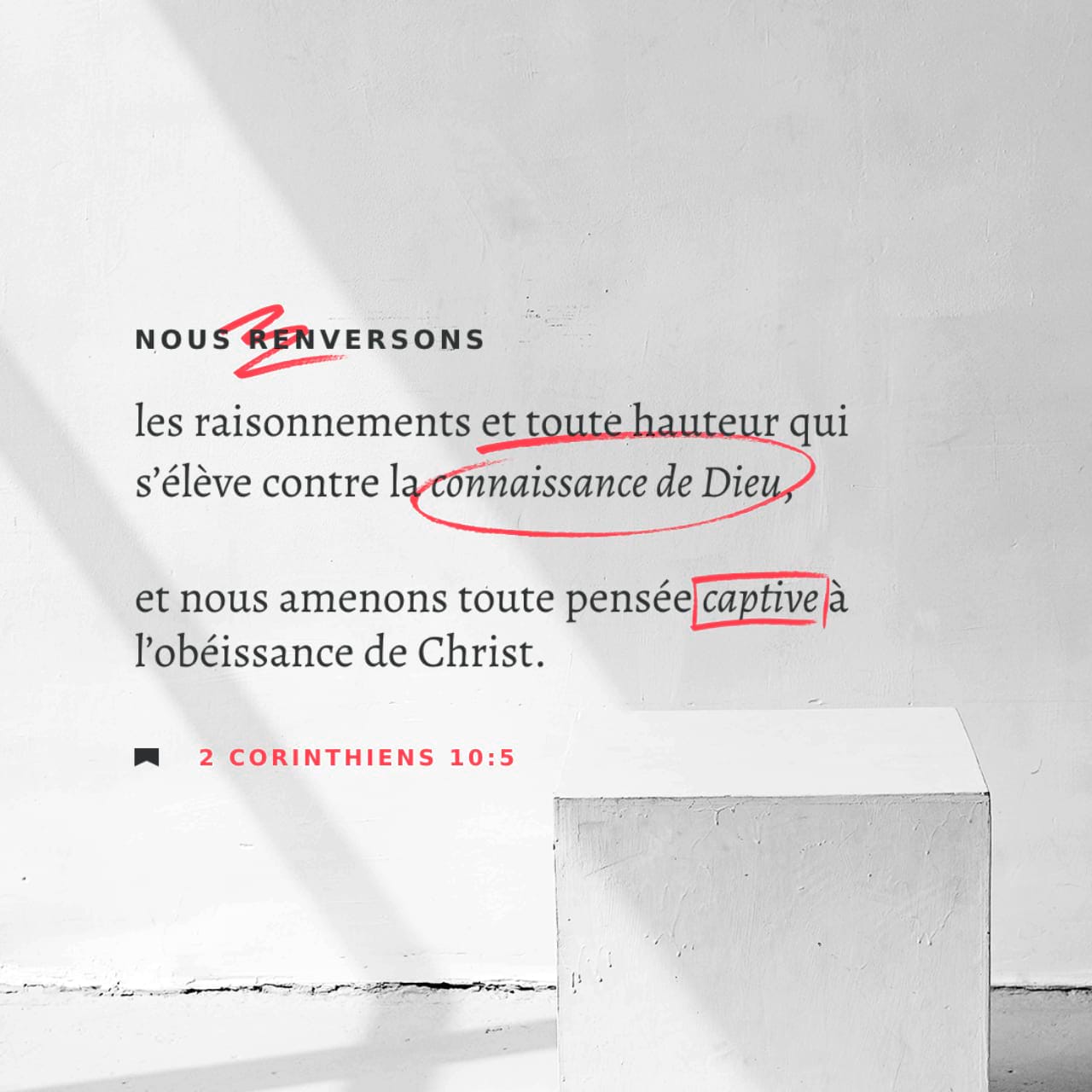 2 corinthiens 10 5