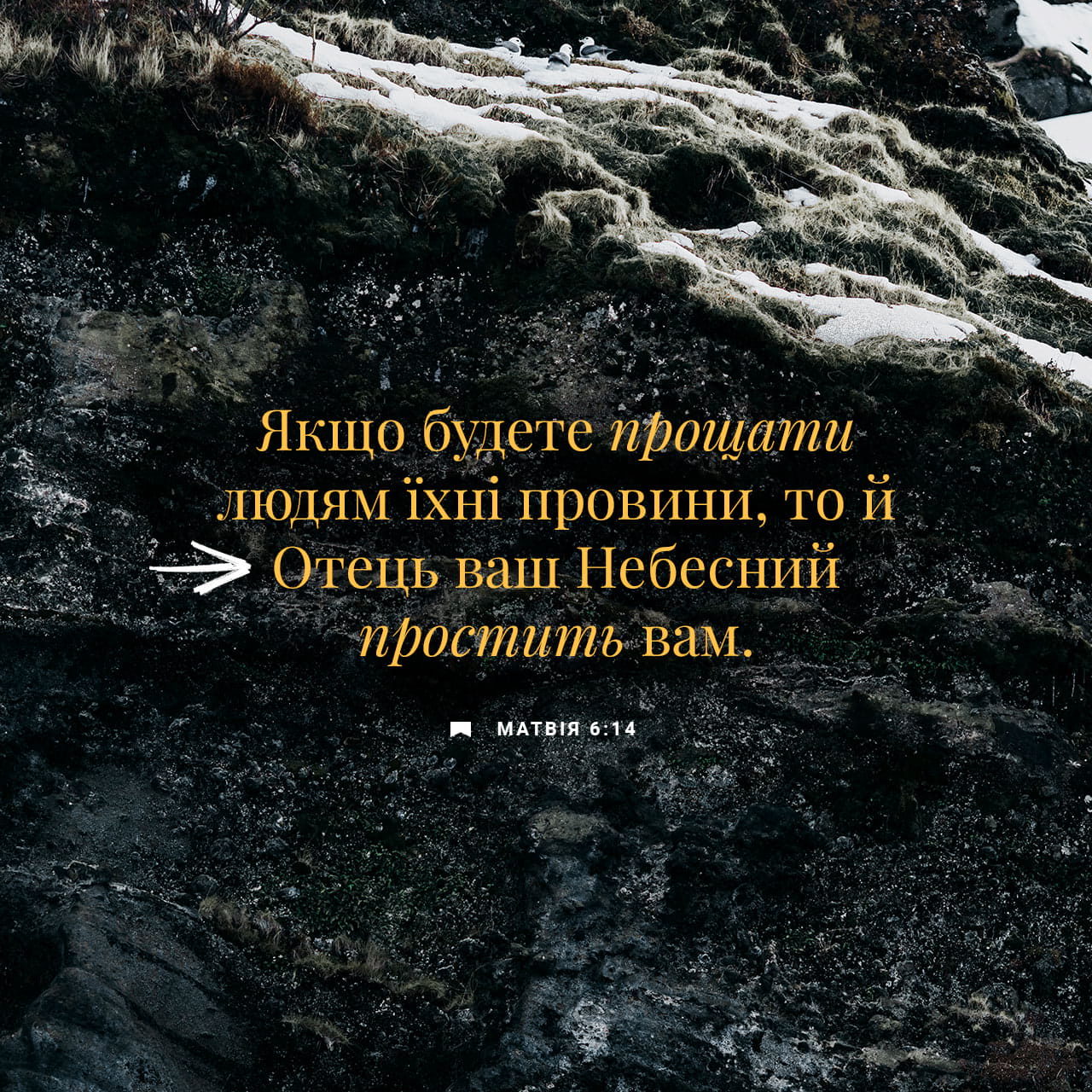 Вiд Матвiя 6:14 Бо як людям ви простите прогріхи їхні, то простить і ...