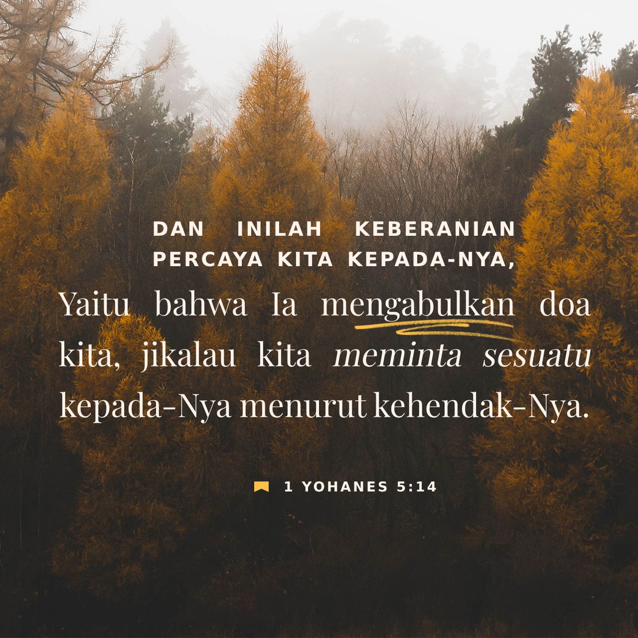 1 Yohanes 5:14 Dan Inilah Keberanian Percaya Kita Kepada-Nya, Yaitu ...