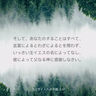コロサイ人への手紙 3 17 そして あなたのすることはすべて 言葉によるとわざによるとを問わず いっさい主イエスの名によってなし 彼によって父なる神に 感謝しなさい Colloquial Japanese 1955 Ja1955 聖書アプリを今すぐダウンロード