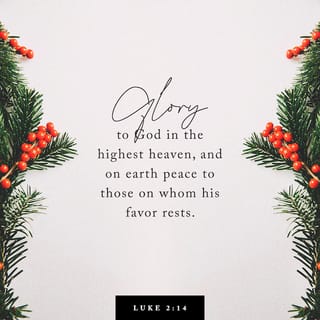 Luke 2:14 “Glory to God in the highest heaven, and on earth peace to those  on whom his favor rests.” | New International Version (NIV) | Download The  Bible App Now