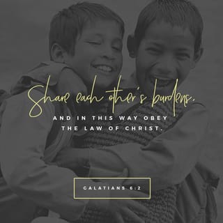 Galatians 6:2 Carry each other's burdens, and in this way you will fulfill  the law of Christ. | New International Version (NIV) | Download The Bible  App Now