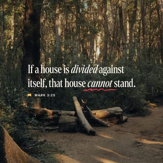 Mark 3:25 If a house is divided against itself, that house cannot