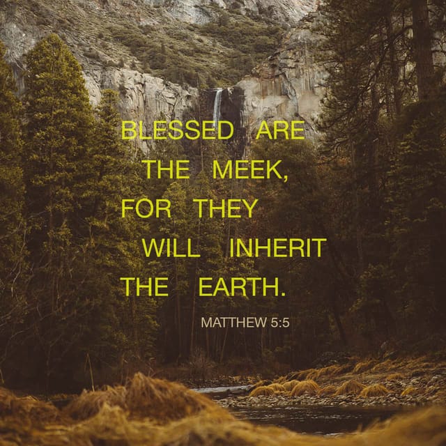 Matthew 5:5 - https://www.bibl...
