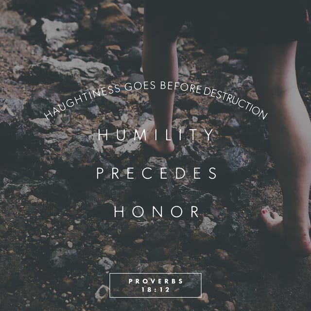 Proverbs 18:12 - https://www.bibl...