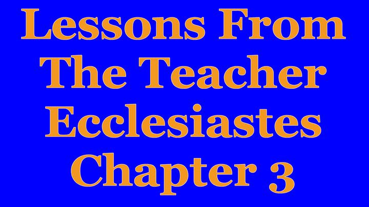 Wisdom Of The Teacher For College Students, Ch. 3