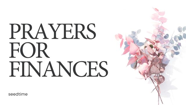 prayers for help with work and finances