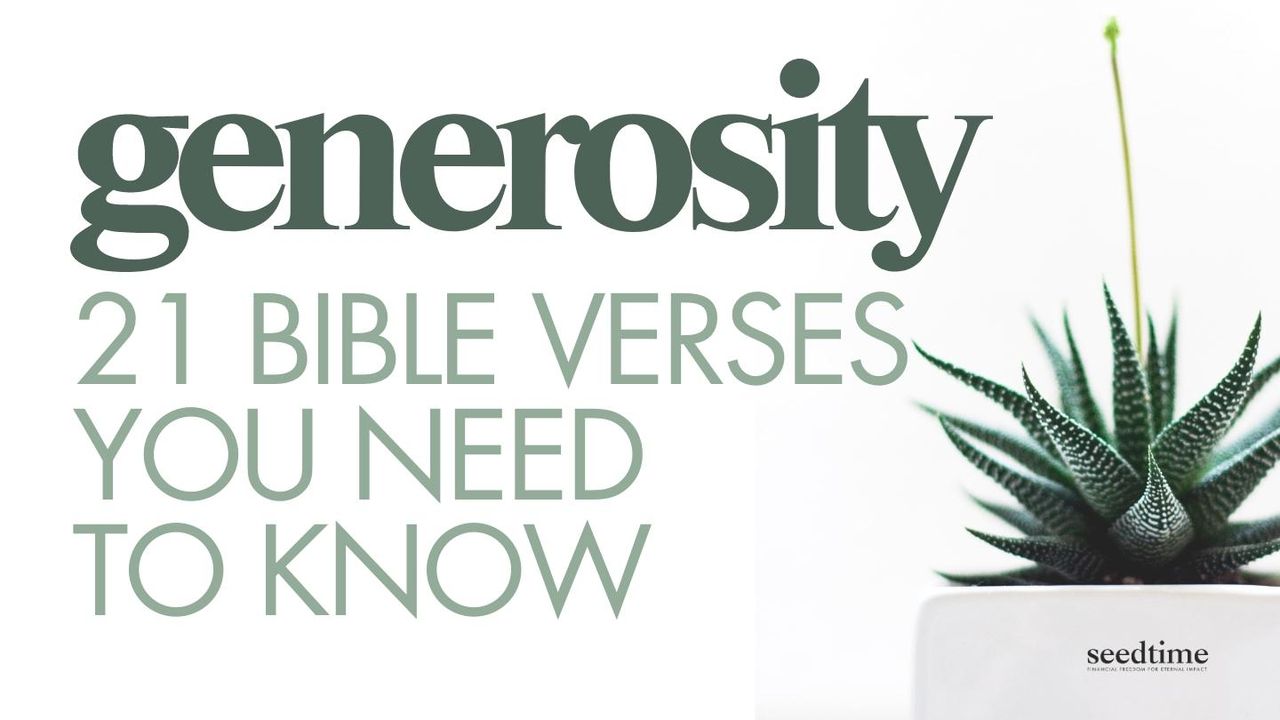 Generosity 21 Bible Verses You Need to Know