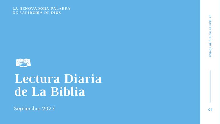 Lectura Diaria De La Biblia De Septiembre 2022, La Renovadora Palabra De Dios: Sabiduría